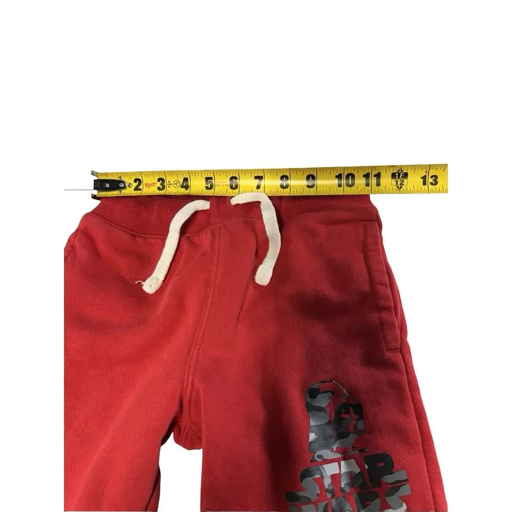 GAP Star Wars Kids Red Sweatpants Size Large 10 Graphic Drawstring Joggers